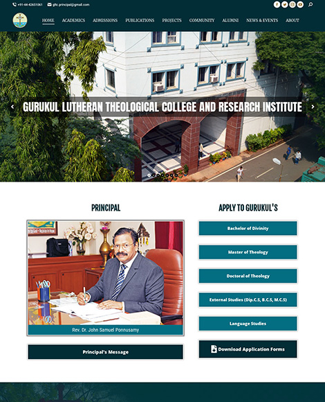 GLTC website design screenshot